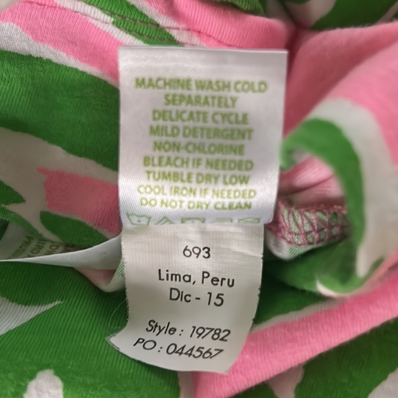 Lilly Pulitzer Loren Pink Green Pink Pout Flamenco Pineapple Knit Mini Dress - S - Picture 15 of 16